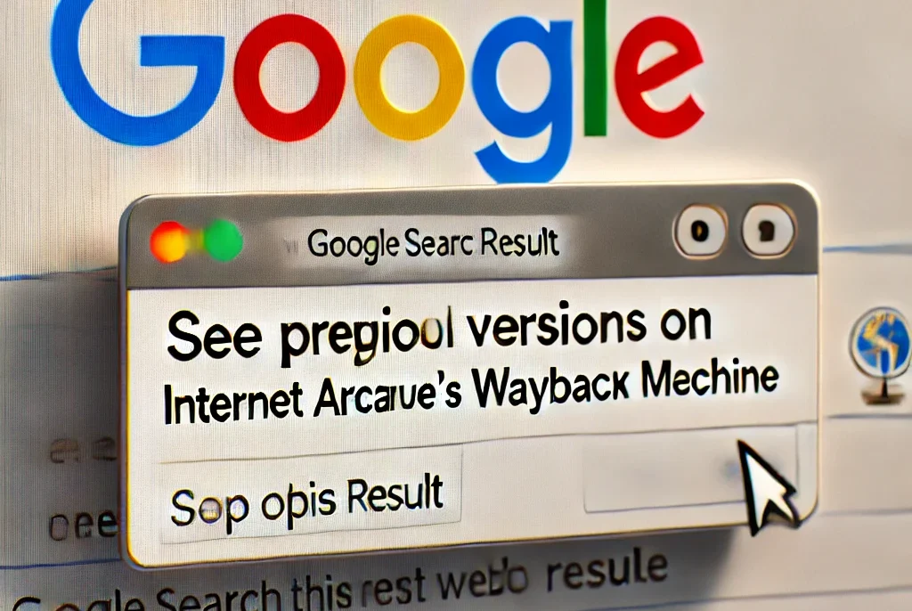 Google integra Wayback machine en sus resultados de búsqueda